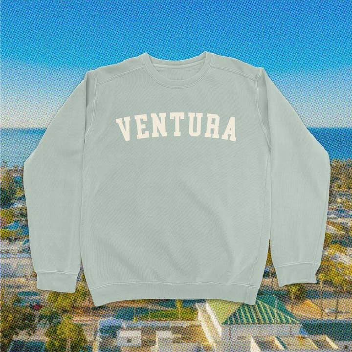 Ventura Vintage Washed Collegiate Crewneck for wholesale by Island View Outfitters