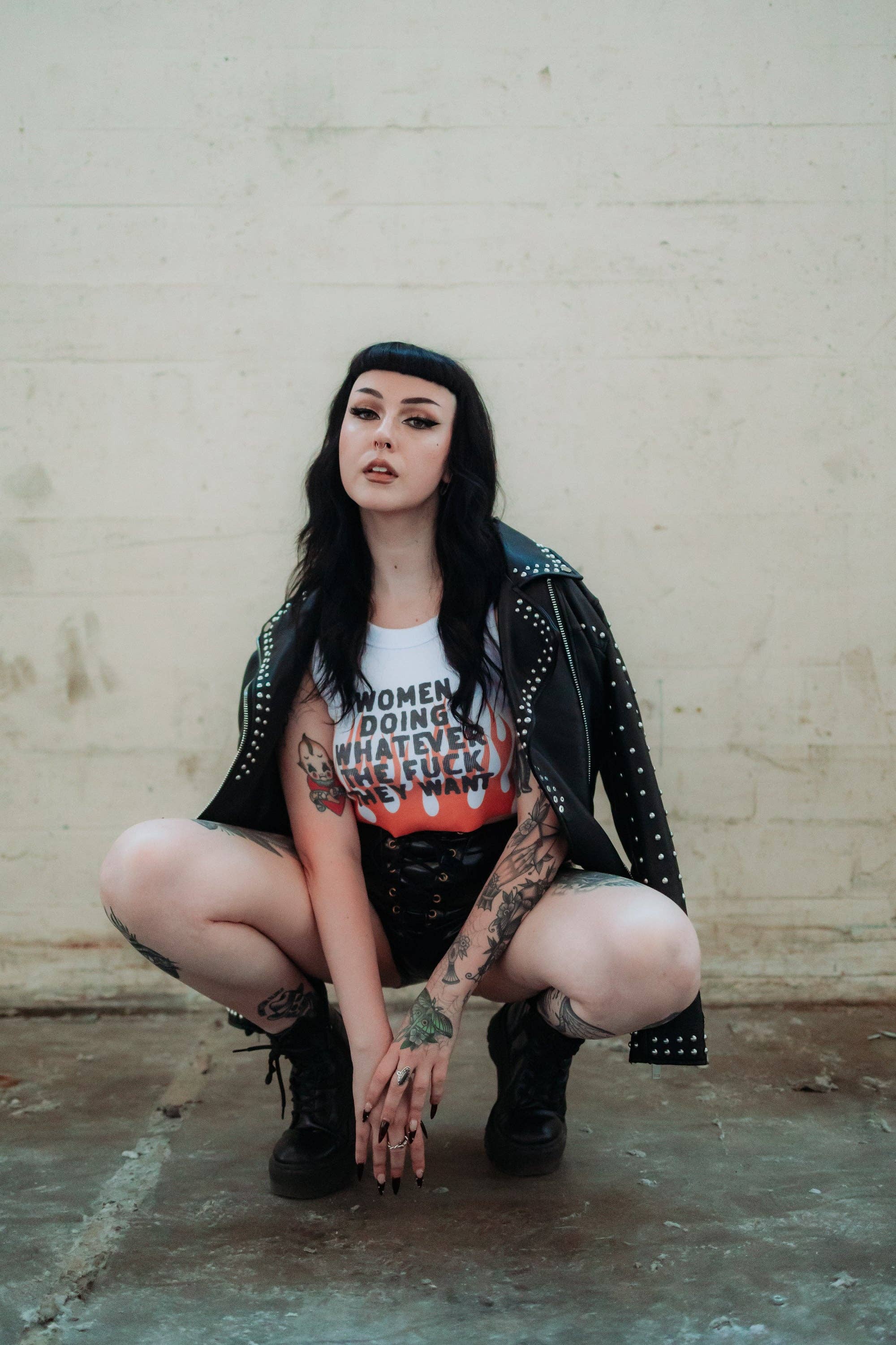 White Women Doing Whatever Flame Crop Tank for wholesale on Faire10