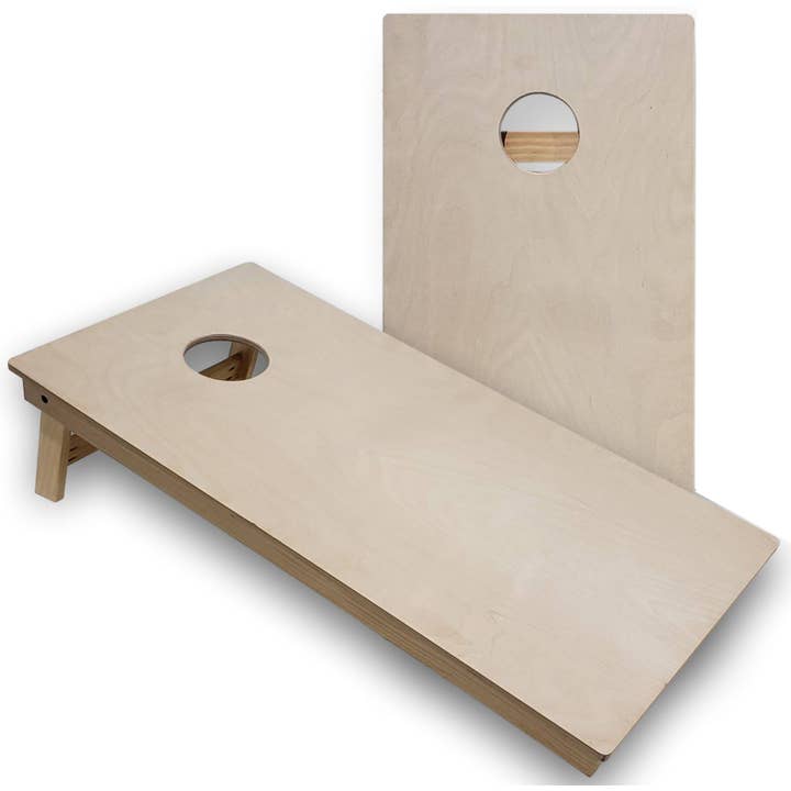 Plain Unfinished DIY Cornhole Set for wholesale by Skip's Garage