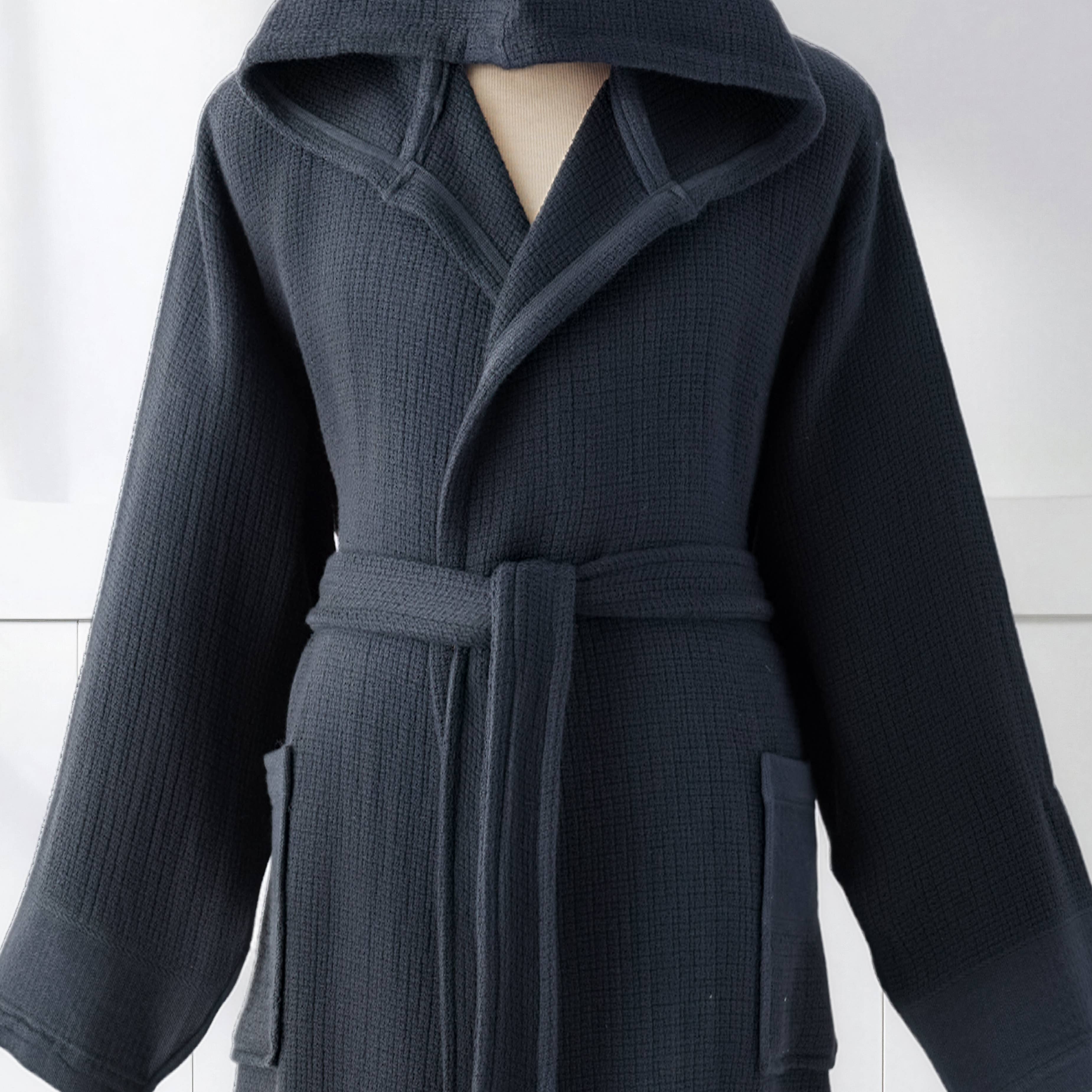 Kikoya - Vendita all'ingrosso Vestaglia - Unisex - Accappatoio Stonewash in Cotone Turco Leggero con Cappuccio Asciugatura Rapida3