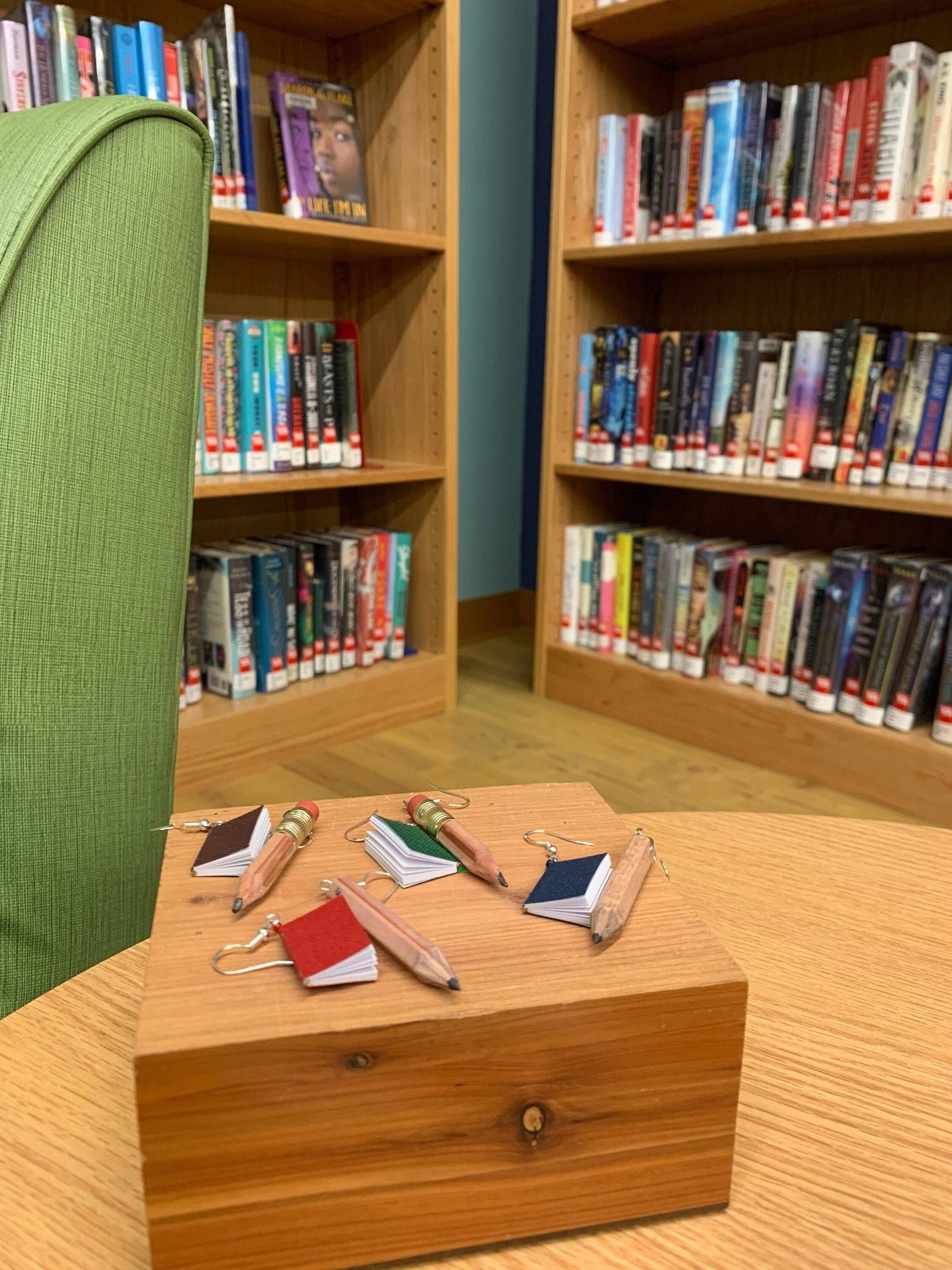 Sageware - Wholesale Dangle Earrings - Mini Book and Pencil Earrings2