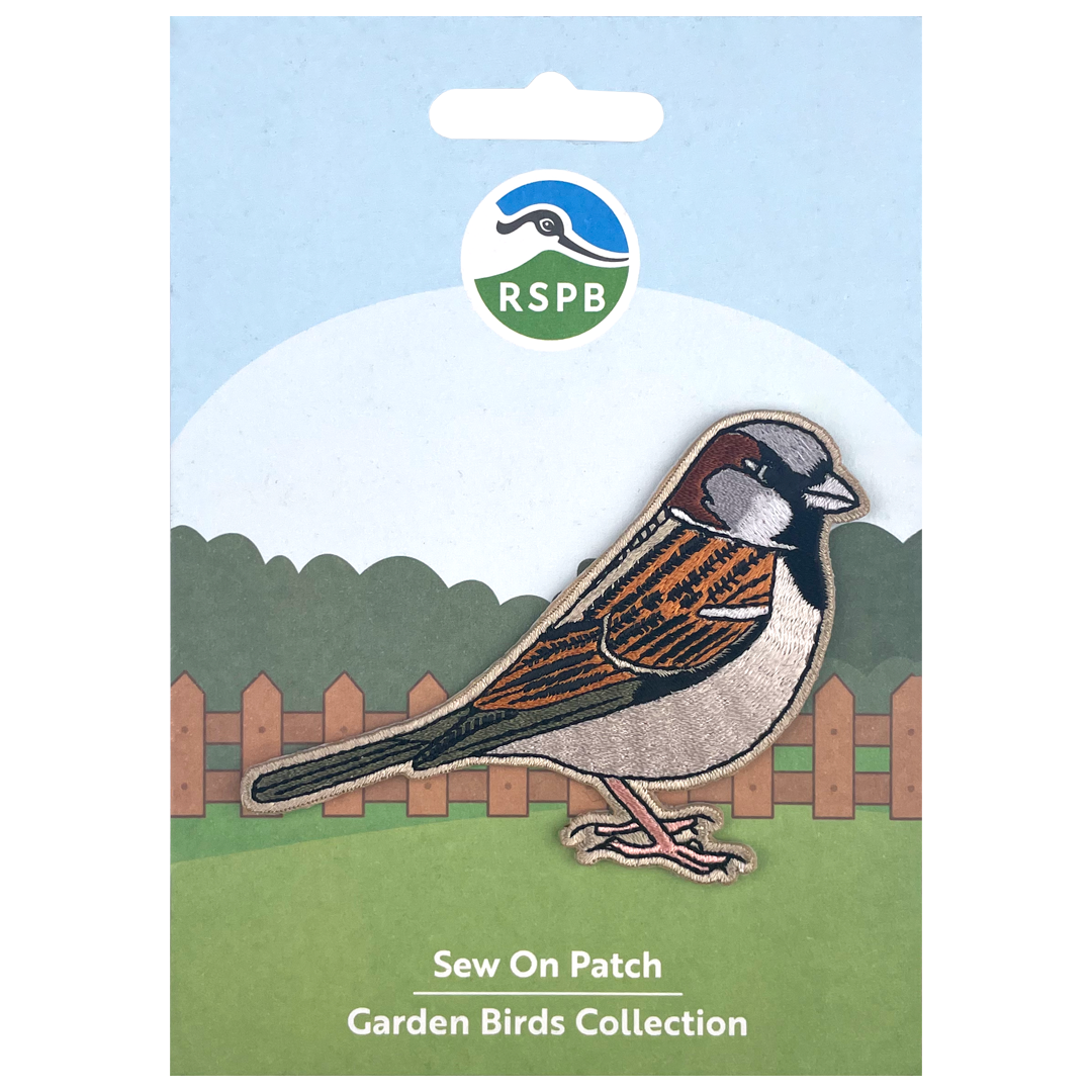 Pawprint Family – wholesale Patch – House Sparrow Sew On Patch1