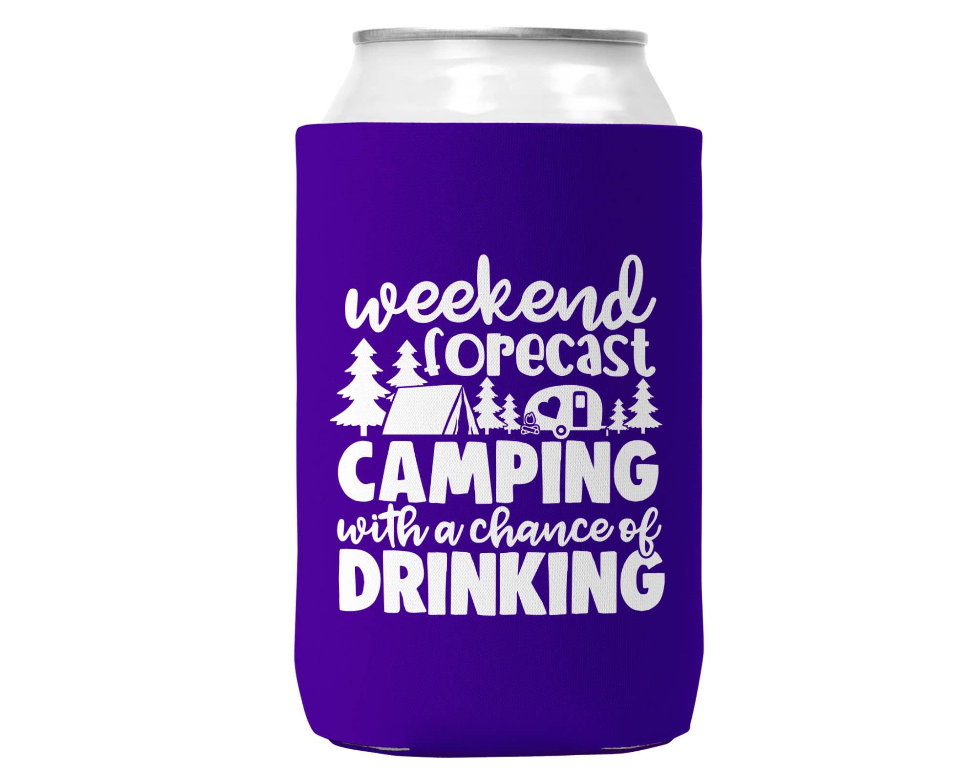 Wi-Wear - Wholesale Drink Huggers & Koozies - Weekend Forecast Camping Cooler for 12oz Cans3