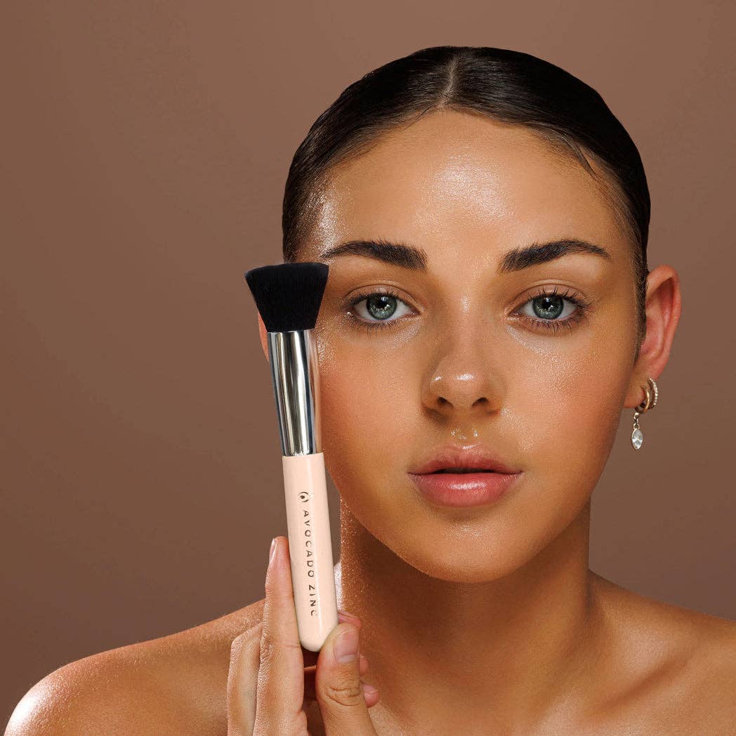 Avocado Zinc – Pincel de maquilhagem de bochecha/rosto por atacado – Pincel Kabuki SPF Avocado Zinc1