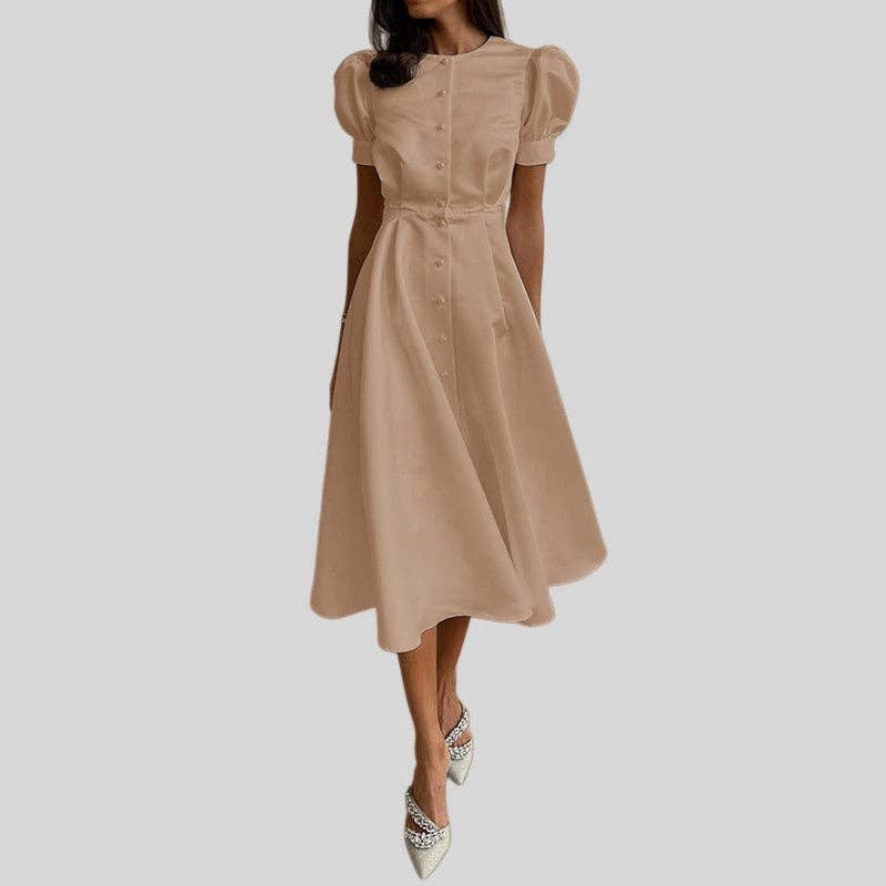 Champagne Short Sleeve Cardigan Dress for wholesale on Faire1