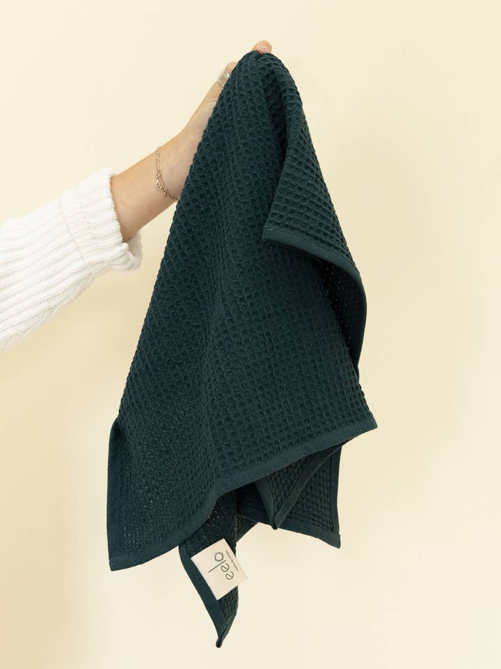 Organic Cotton Waffle Weave Hand Towel - Midnight Blue for wholesale by eelo