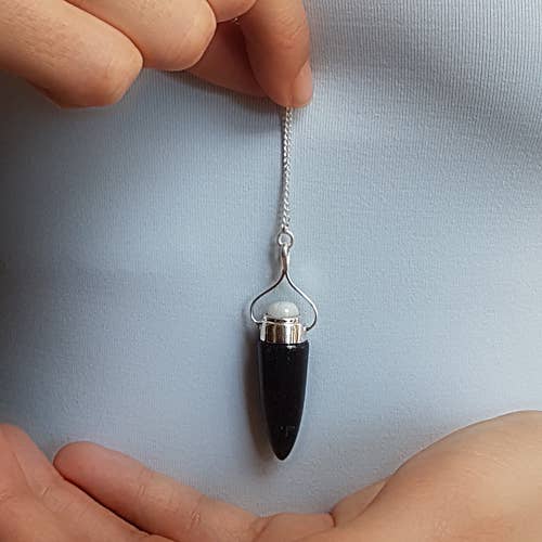 Crystal Earth Sterling - Wholesale Pendulum Board - Master Sterling Pendulum - Black Onyx & Moonstone3