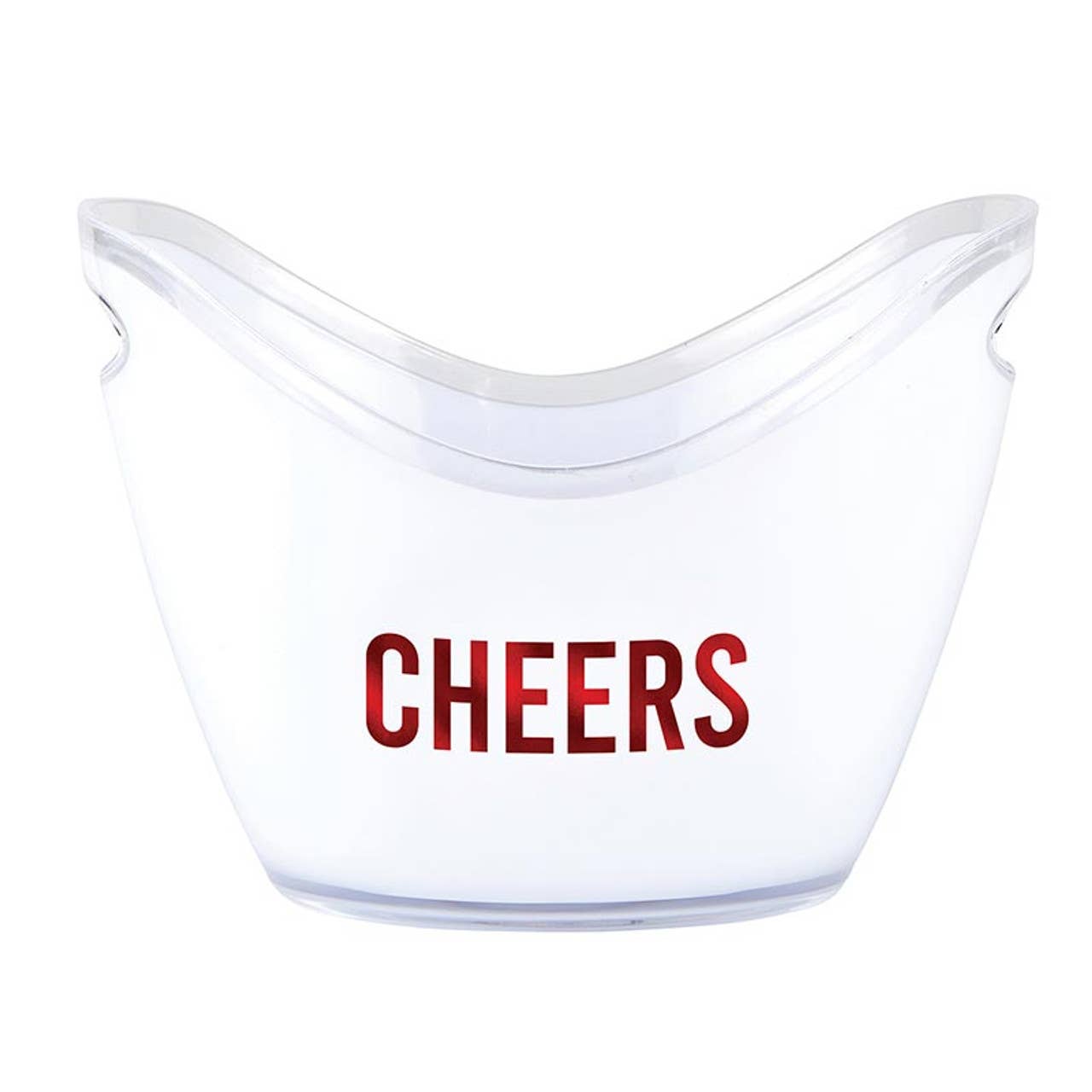 Slant Collections by Creative Brands - Wholesale Ice Bucket - Acrylic Beverage Bucket - Cheers - Red0