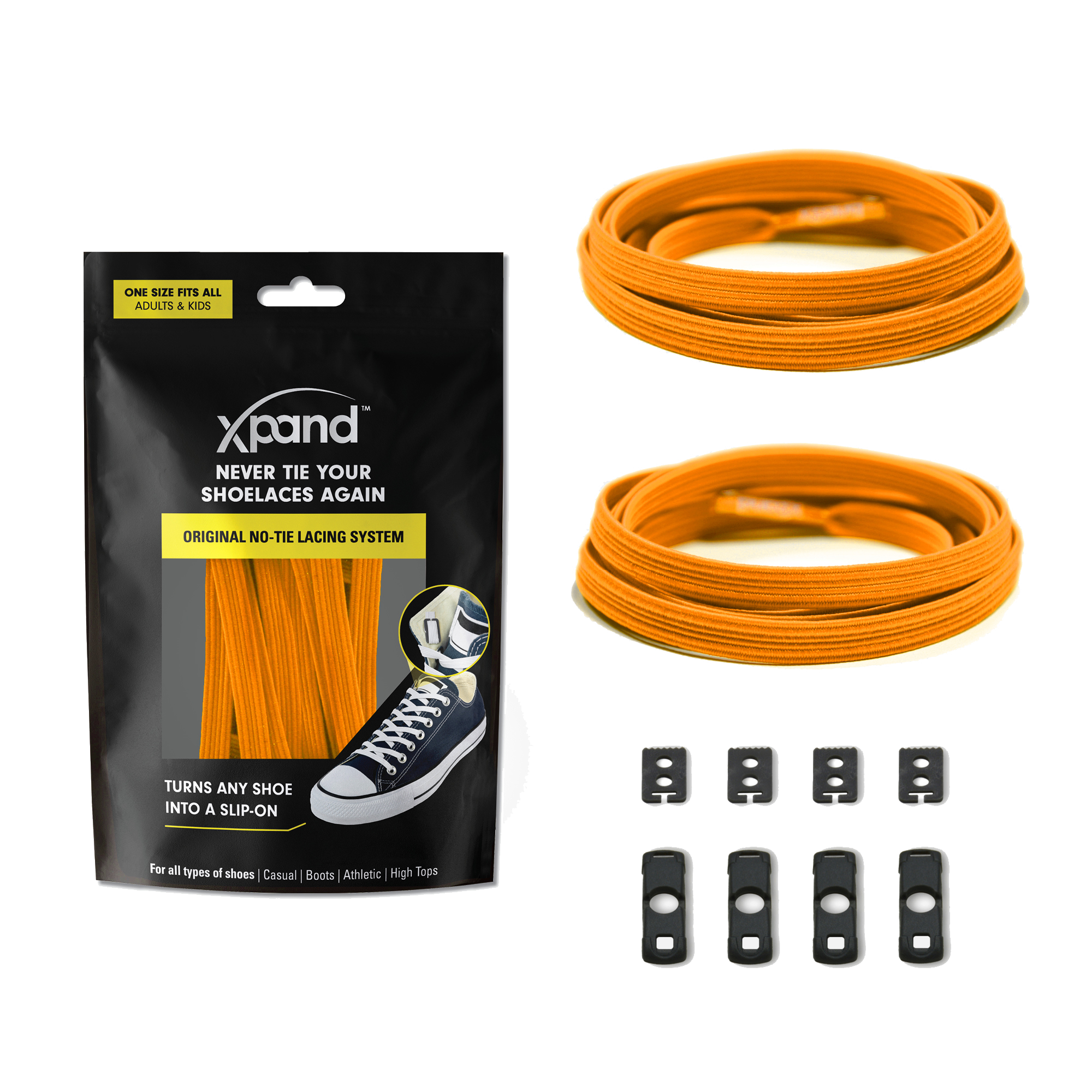 Xpand Laces – Engroshandel Snørebånd - Unisex – Elastiske flade snørebånd uden knude | Ingen flere knuder | Én størrelse15