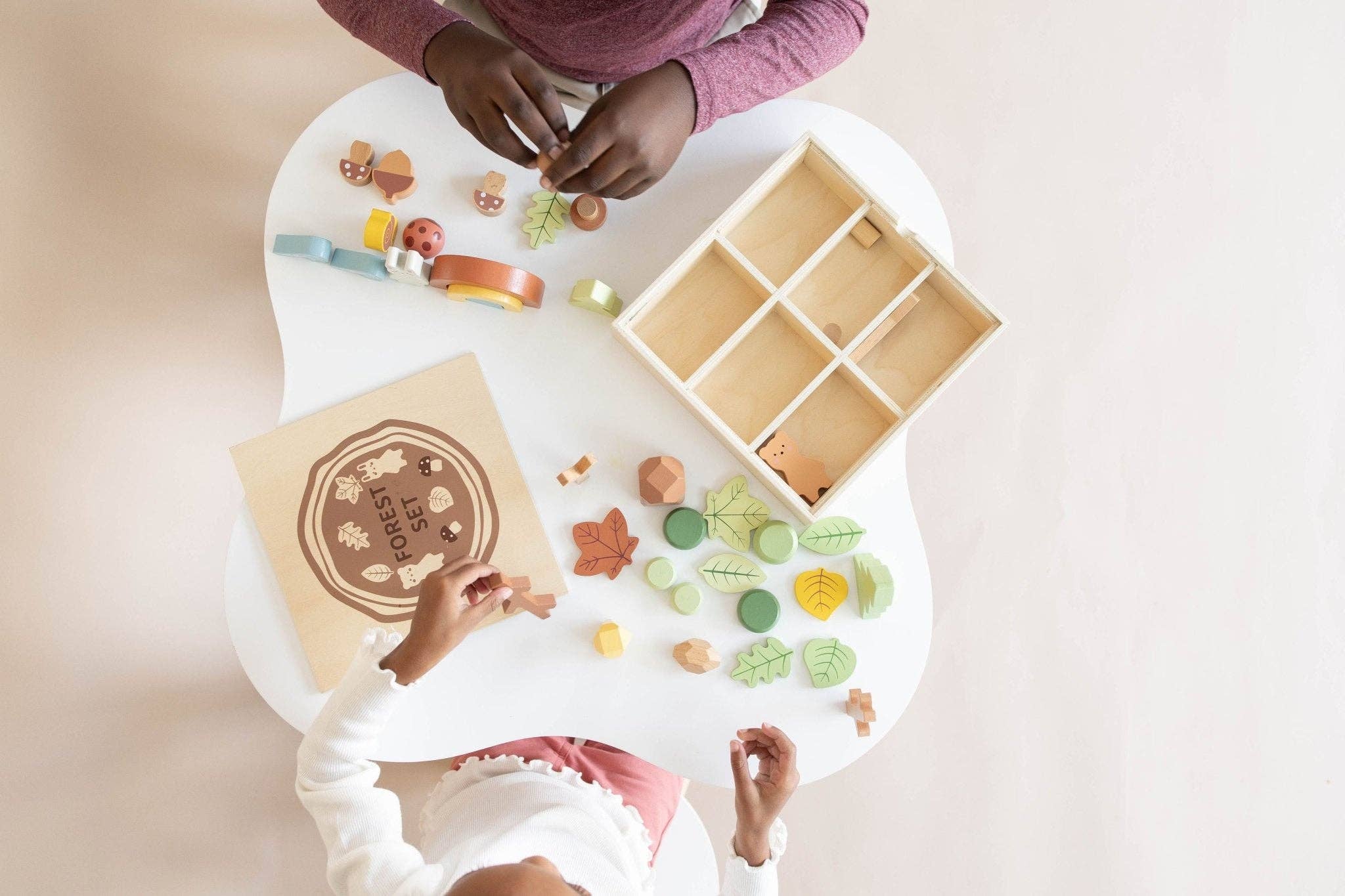 Spirit 'N Sprout - Wholesale Toy set – Kids - Wooden Forest Sensory Bin Accessories - Montessori Toddler Toys - Wooden Stacking Blocks15