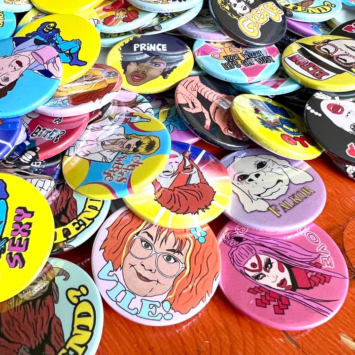 Bite Your Granny - Wholesale Lapel Pin/Button - 100 BADGE ASSORTMENT (pack of 100)3