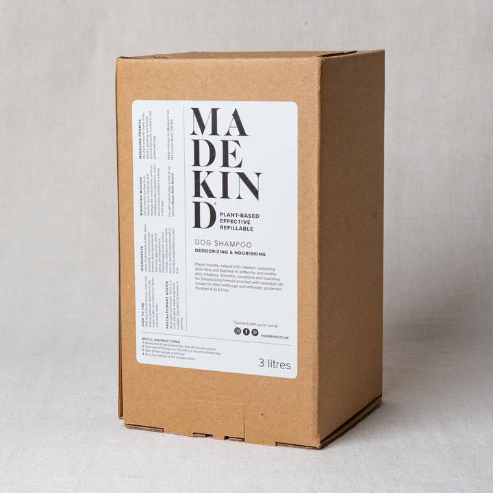 Natural Dog Shampoo - Deoderizing & Nourishing 3L Refill for wholesale by MadeKind