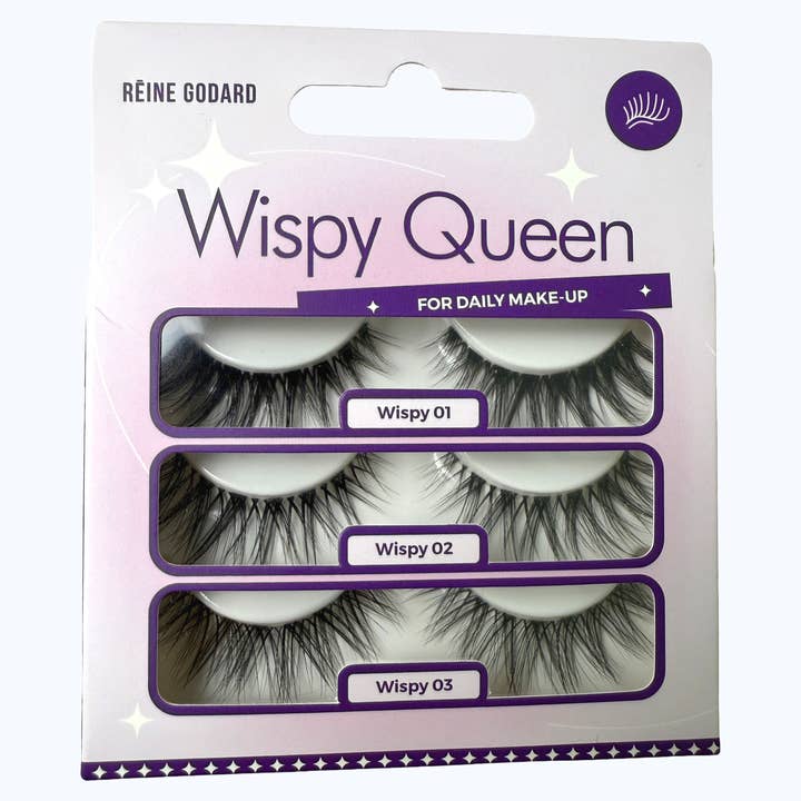 Reine Godard - Wholesale False/Fake Eyelashes - 3-pack Premium Wispy full strip lashes
