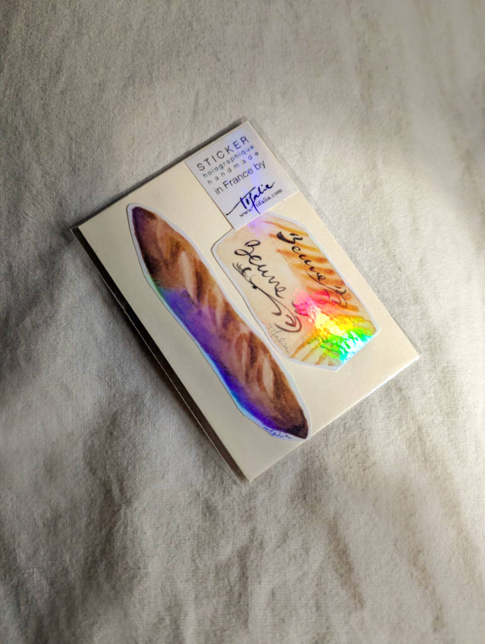 Tifalia - Wholesale Sticker - Holographic Stickers Baguette & Butter1
