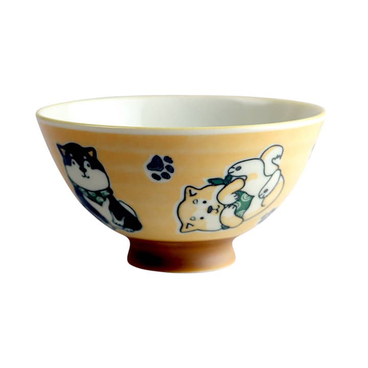 Urban Tokyo - Wholesale Bowl - Shiba Inu 10oz 4.5"Dia x 2.5"H Porcelain Rice Bowl JP (10/120)