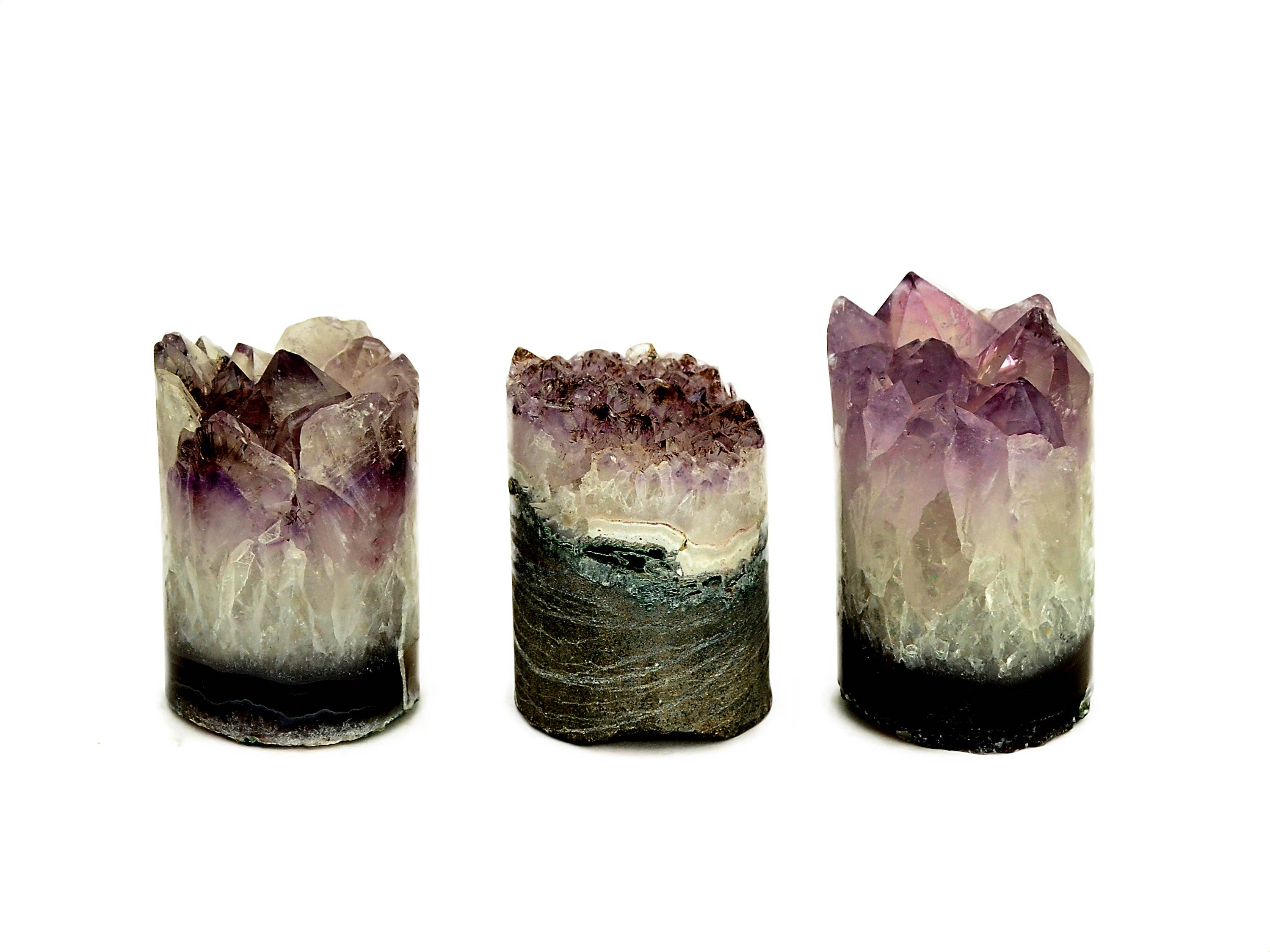 Kaia & Crystals - Wholesale Spiritual Stone/Crystal - Amethyst Druzy Cylinder (40mm - 70mm)2