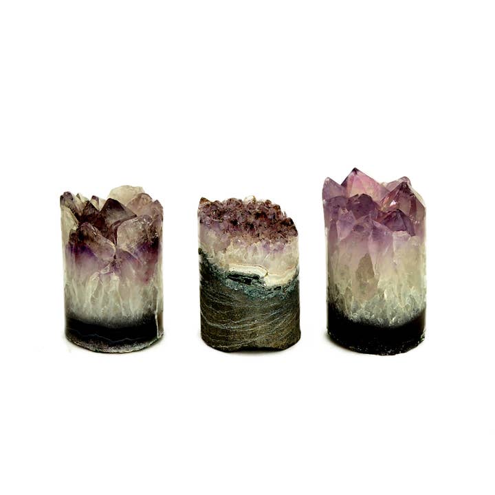 Kaia & Crystals - Wholesale Spiritual Stone/Crystal - Amethyst Druzy Cylinder (40mm - 70mm)2