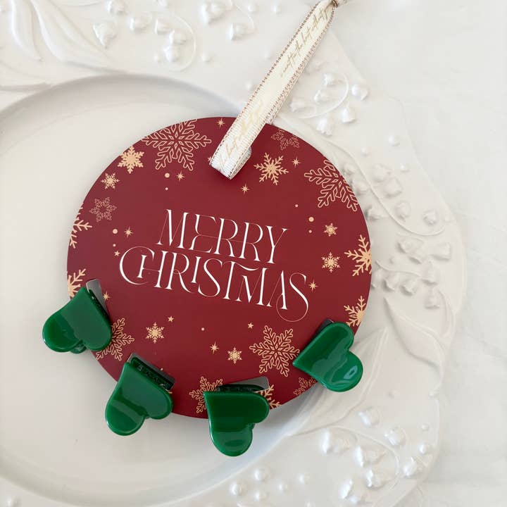 LoveLina - Wholesale Hair Clip - Women's - Mini Heart Shape Holiday Christmas Set (DOLCE CHRISTMAS)3