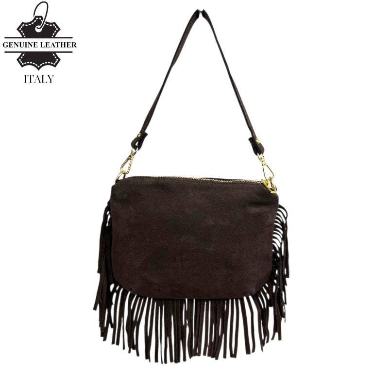Chenson & Gorett – wholesale Shoulder bag – women's – Italian Suede Crossbody Bag with Fringes. Promo 580351
