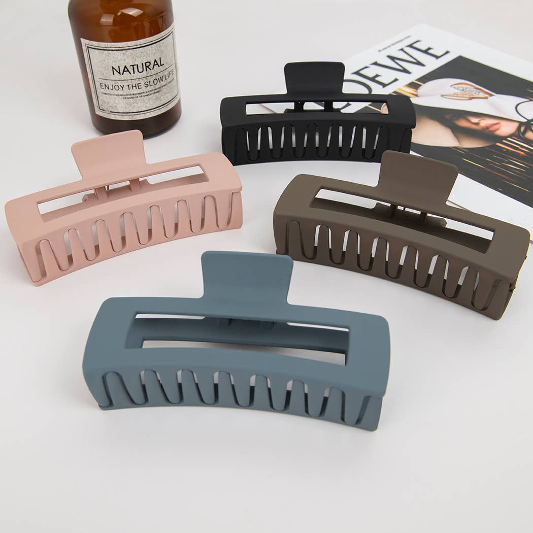 TheDivaSoap - Vente Pince à cheveux – femme - Grandes pinces à cheveux rectangulaires mates de 12,5 cm5