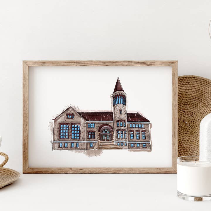 Orton Geological Museum art print for wholesale by Atelier Nazli Brush