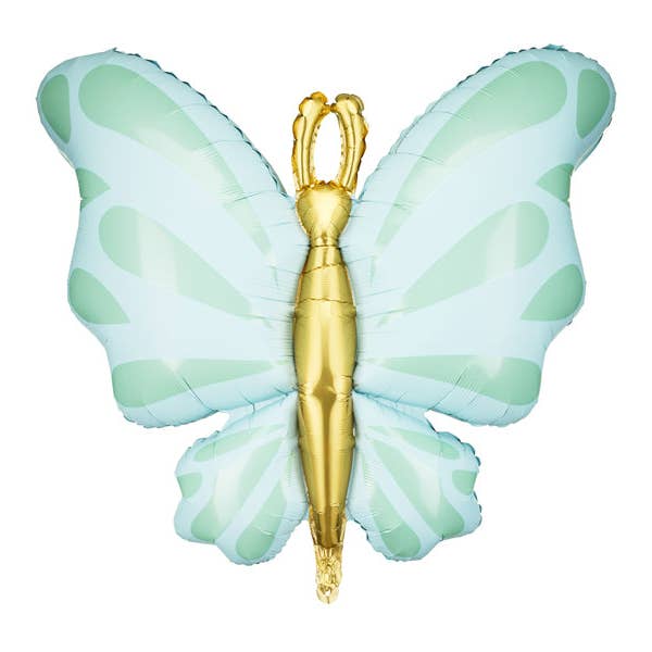 Ellie's Party Supply – Balão por atacado – Balão de Folha de Borboleta Verde Menta OU Azul - Decoração de Festa Autosselante | 69x69 cm