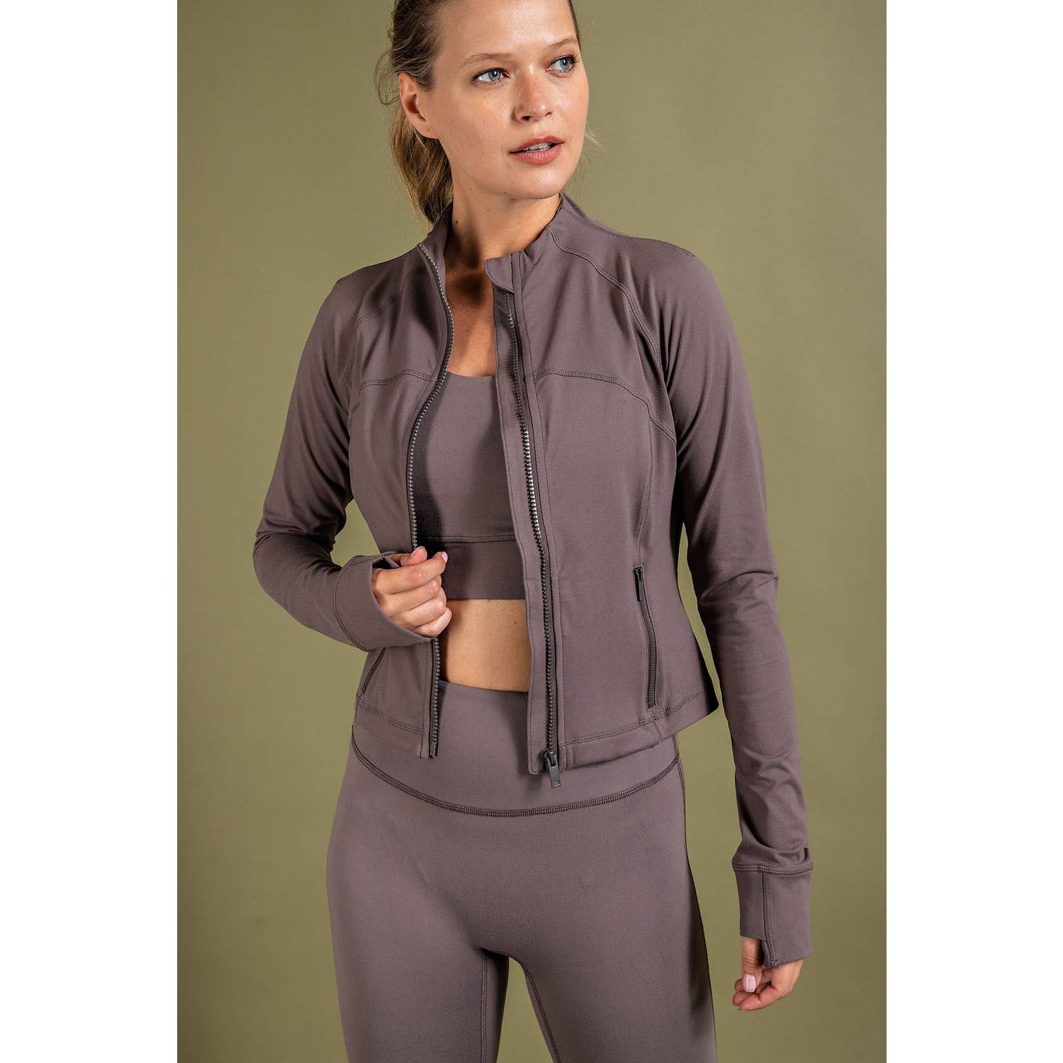 Rae Mode - Wholesale Athletic Jacket - Women's - BUTTER LONG SLEEVE CROP DEFINE JACKET52
