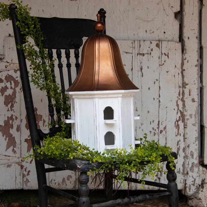 Audrey's Home & Gift - Wholesale Bird House - Birdhouse With Copper Tone Roof, Indoor Accent (PC)6