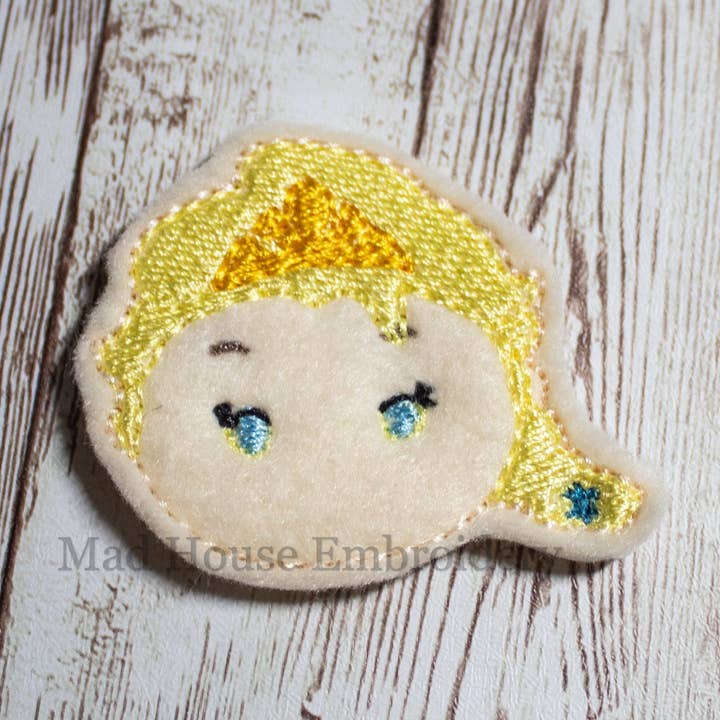 Ice Queen Feltie | Ice Queen Felt | Uncut Ice Queen Feltie | Uncut Felt Feltie | Uncut Felt | Felt Applique | Feltie Embellishment | Feltie for wholesale by Mad House Embroidery