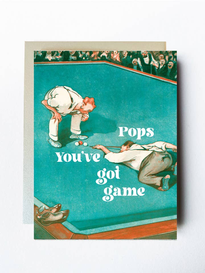 Pops You've Got Game Pool Father's Day Card for wholesale by The Twentieth