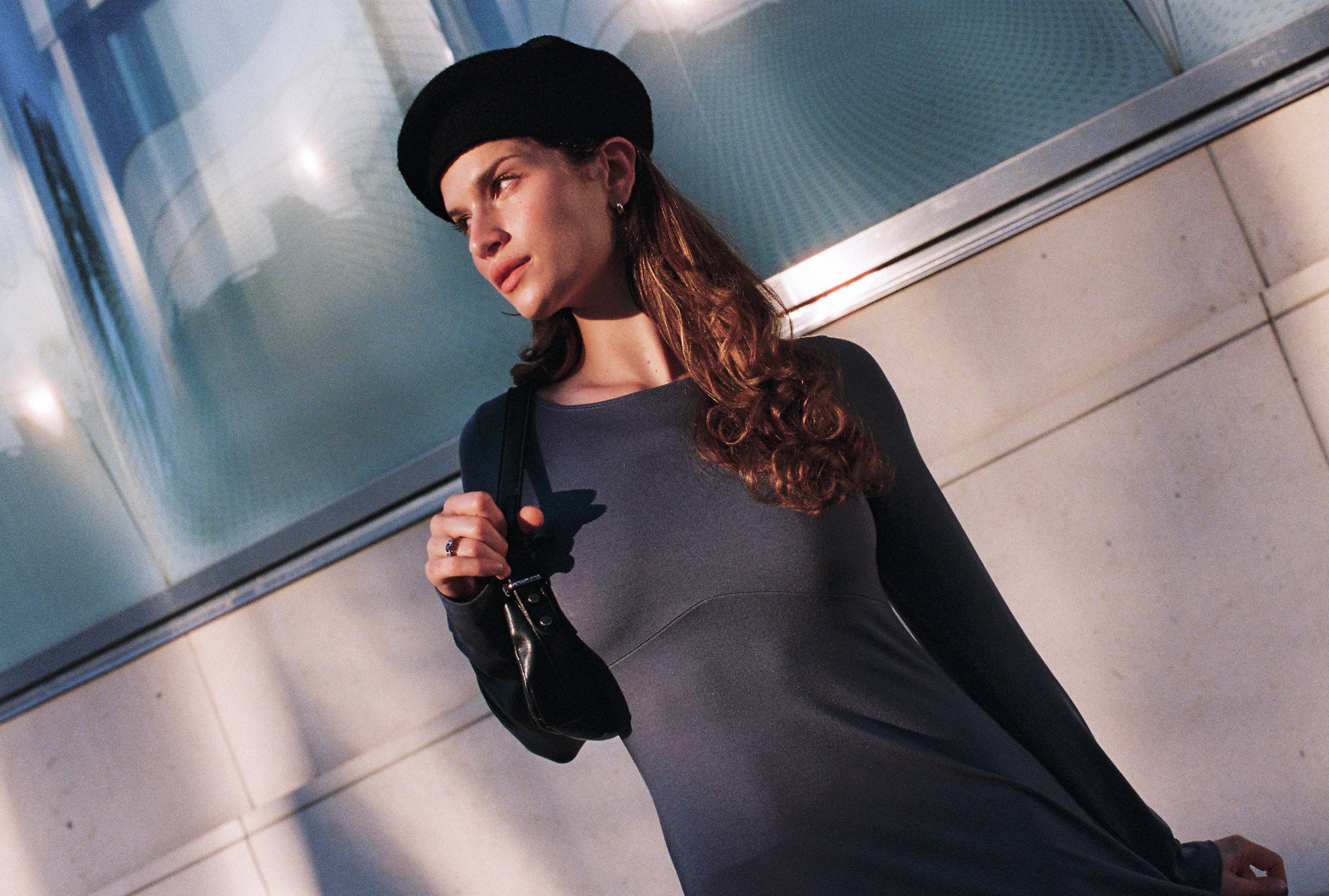 BOATNECK DRESS IN SLATE for wholesale on Faire4