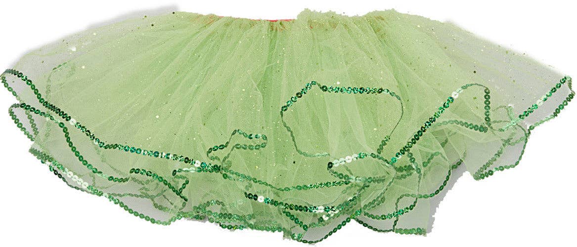 Wenchoice - Wholesale Tutu - Kids - Lime Green Glitter Reversible Tutu0