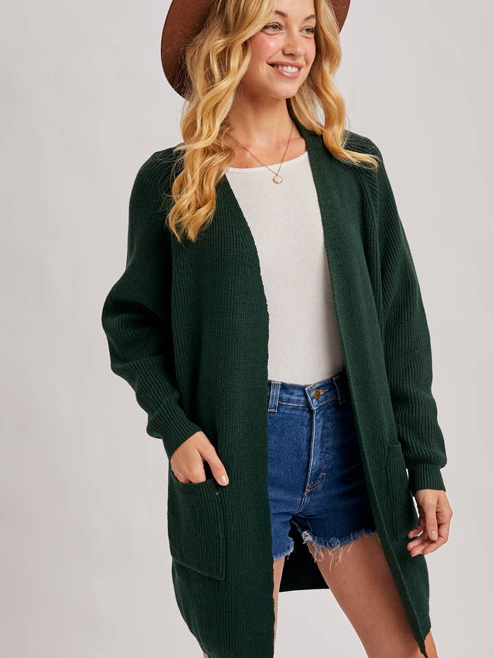 Bluivy - Wholesale Cardigan - Women's - OPEN FRONT BATWING SLEEVE CARDIGAN11