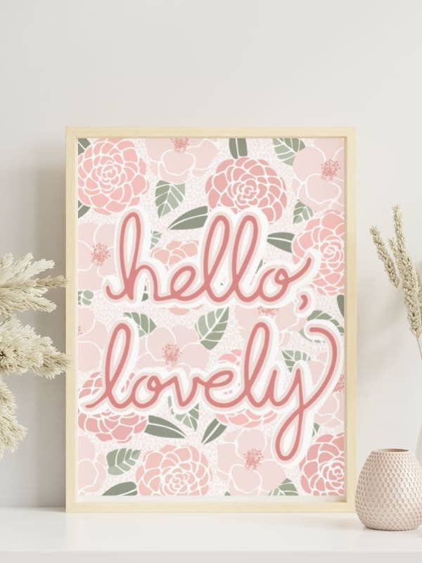 Hello Lovely Artwork Print for wholesale by Laura Adams