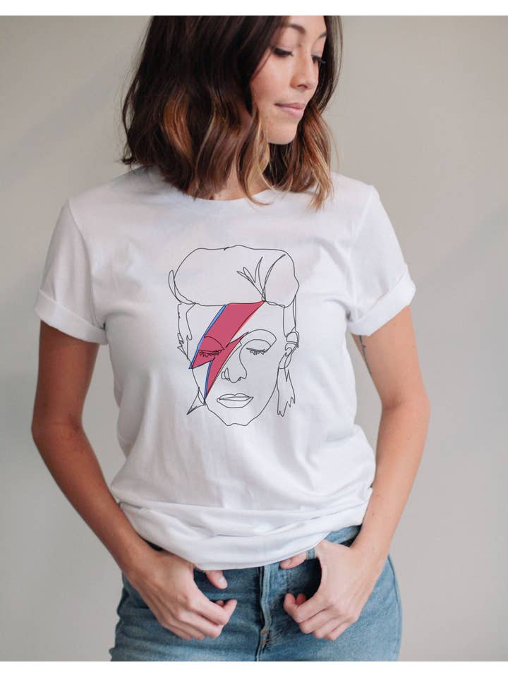 Joseph + Sue - Wholesale Screen Printed T-Shirt - Women's - Aladdin Sane T-Shirt