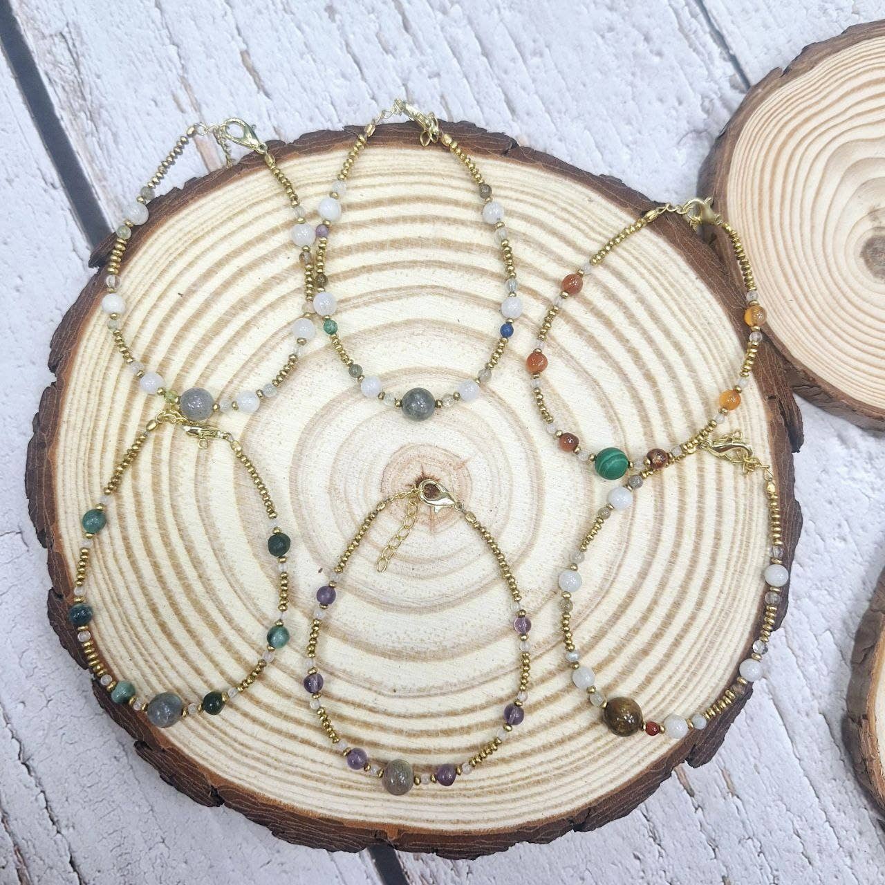 Hecho a mano - Vendita all'ingrosso Bracciale con perline - Bracciale con minerali colorati4