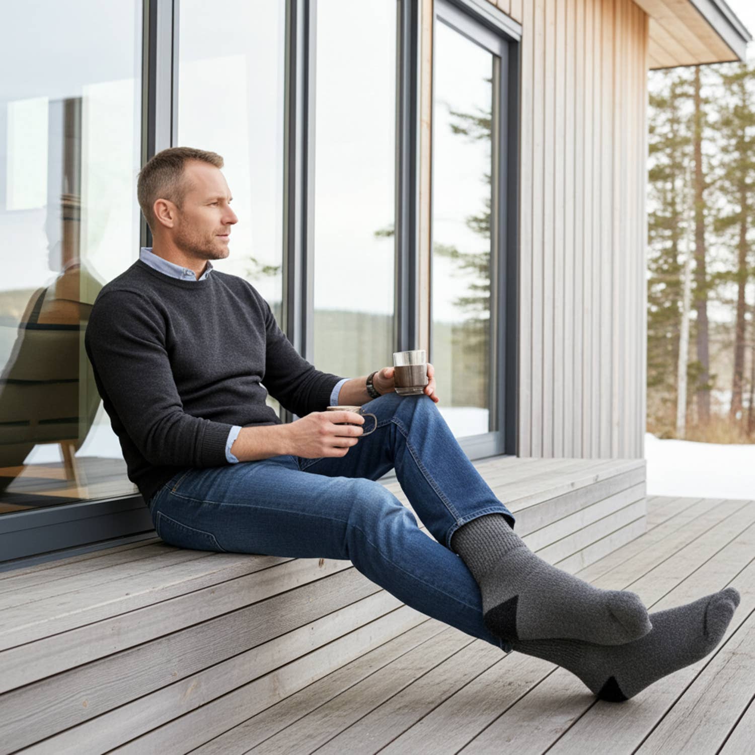 Shupaca Alpaca - Wholesale Socks - Unisex - Alpaca Socks - Business - Charcoal2