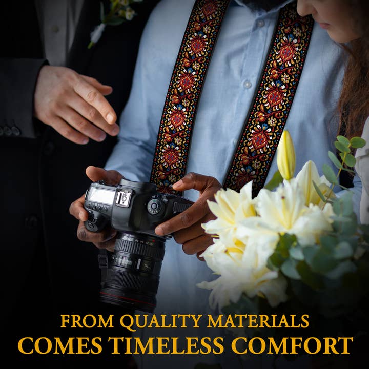 Gradzo - Wholesale Camera Strap - Custom Embroidery Camera Strap - Red Woven Camera Strap 4