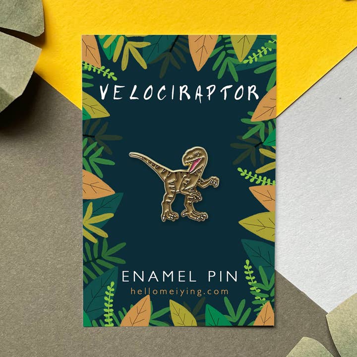 Velociraptor - Pino Esmaltado por atacado de Lydia Meiying