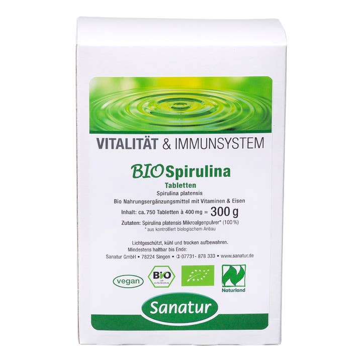 Sanatur GmbH - Vendita all'ingrosso Vitamine/integratori orali - BioSpirulina 750 compresse, VITALITÀ E SISTEMA IMMUNITARIO*