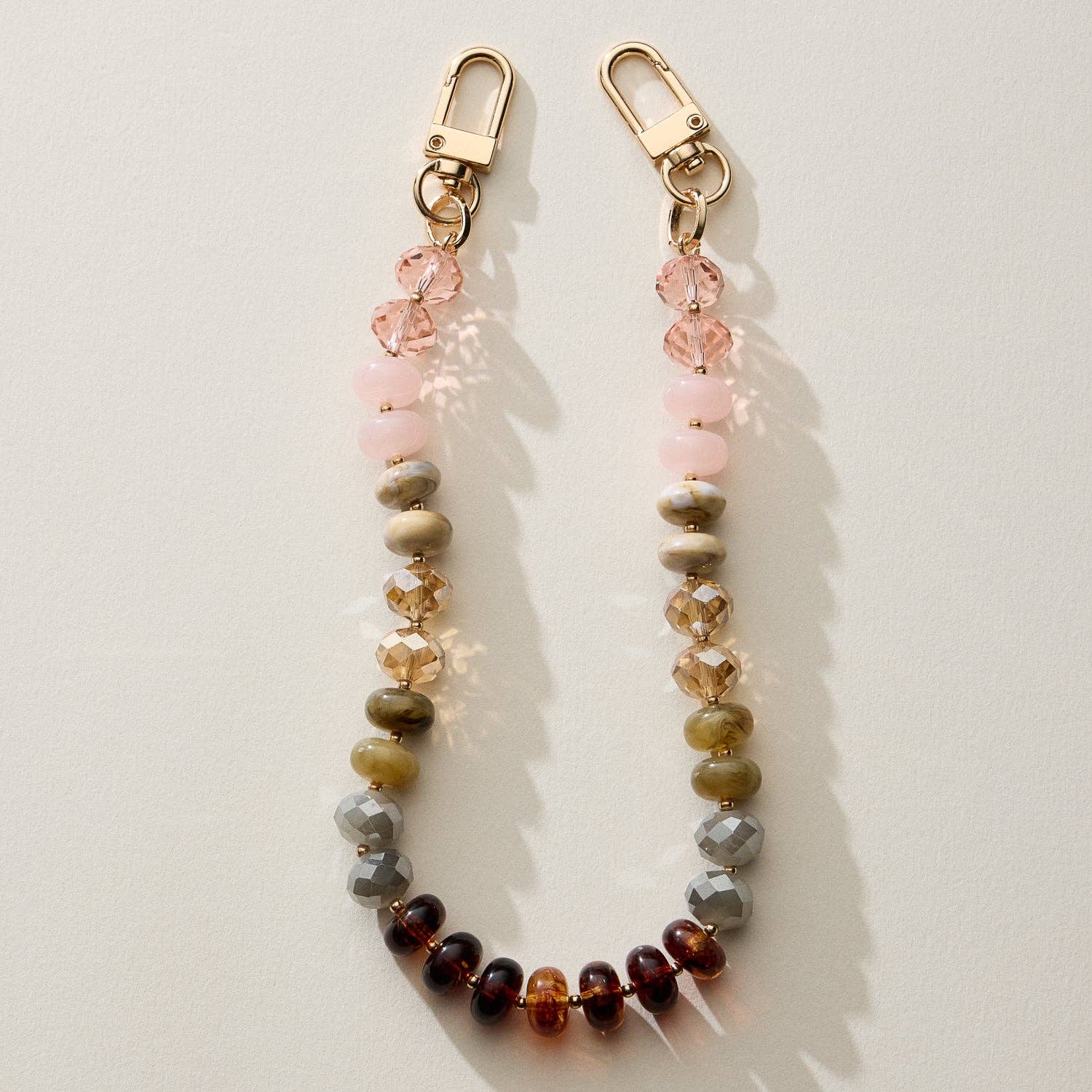 Frem - Wholesale Keychain - Women's - Mixed Bead Bag Keychain with Gold Clasps4