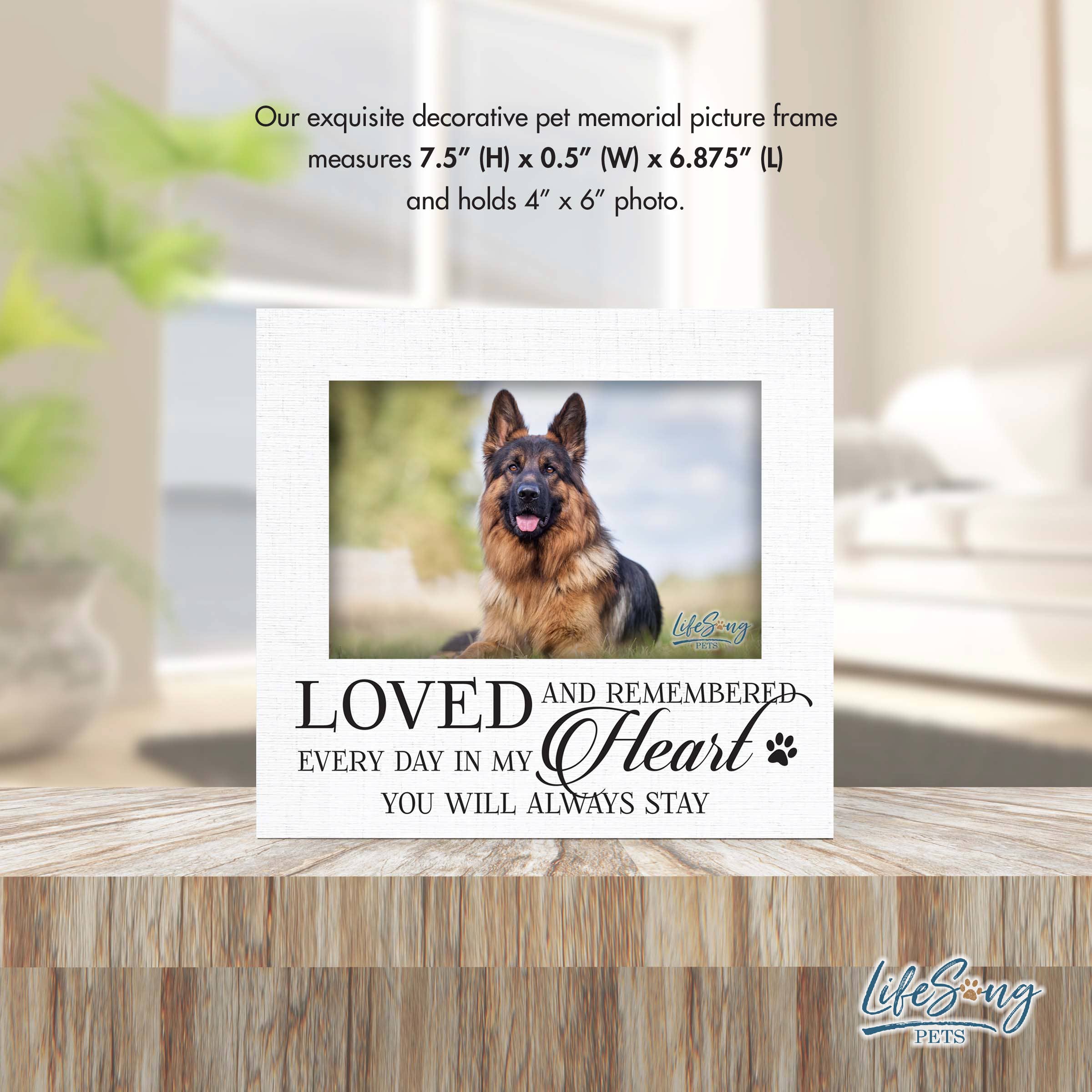 LifeSong Milestones - Wholesale Picture Frame - Dog Memorial Wooden Picture Frame – Loved and Remembered 8
