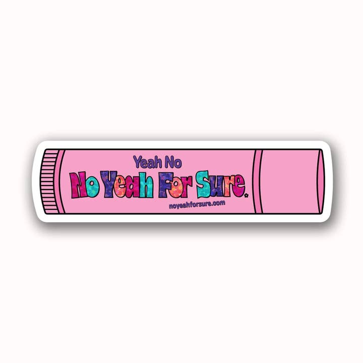 Nostalgi 90'erne Lip Gloss Glitter Vinyl Klistermærke | Pink for engroshandel hos No Yeah For Sure