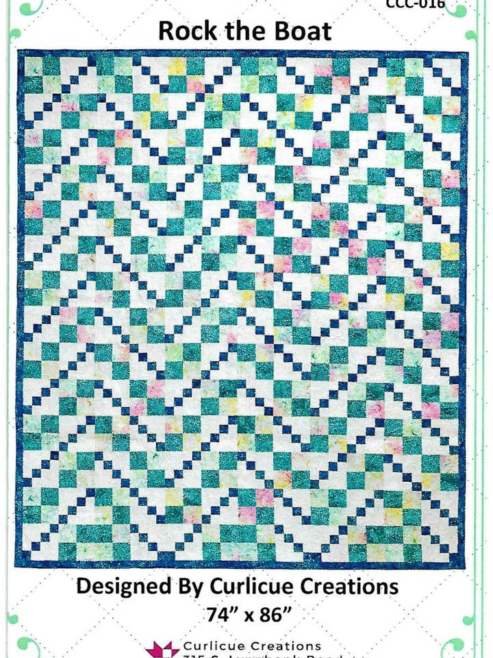 Rock the Boat Quilt Pattern CCC-016 for wholesale by Curlicue Creations