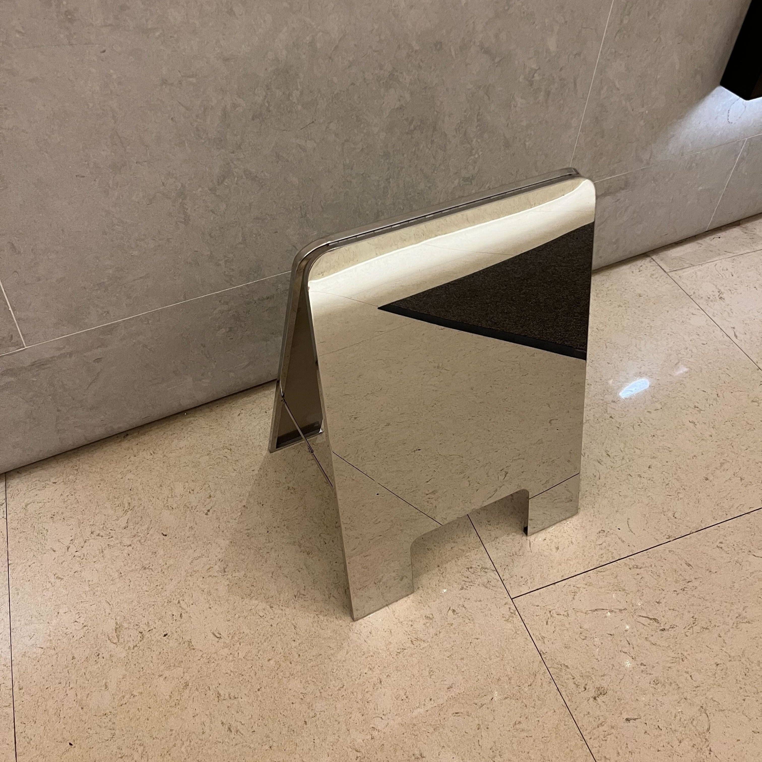 Signs and Mirrors - Wholesale Bord/bordje - #004 - Ronde Sandwichbord A-Frame van Roestvrij Staal4