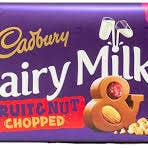 Long Island Candy Factory - Wholesale Chocolate Bar - Cadbury Import Dairy Milk 22 Ct 3.35 Oz Chopped Fruit & Nut Bars