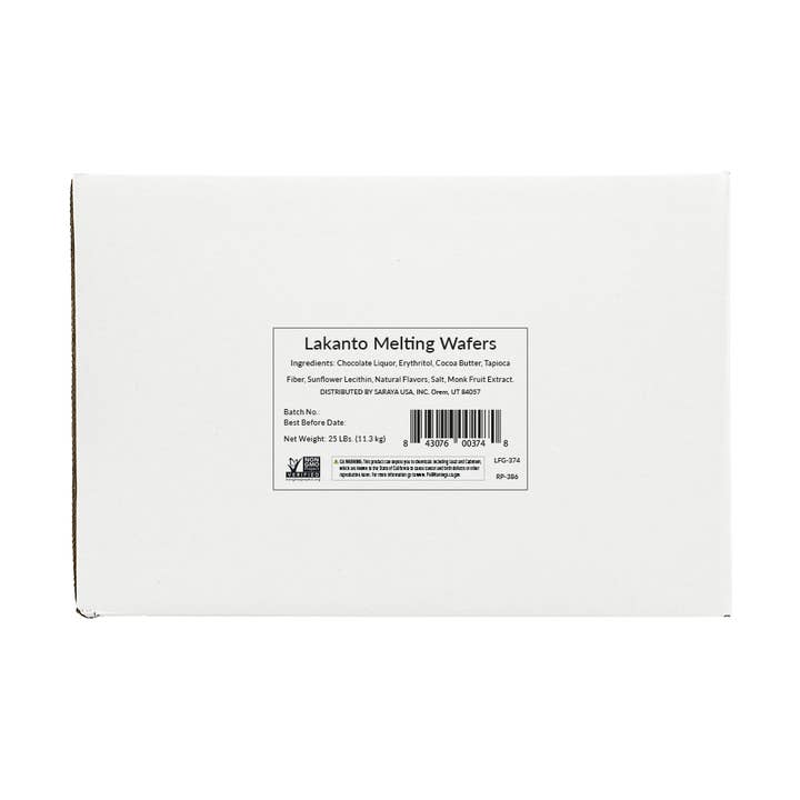 Lakanto Semi Sweet Sugar Free Chocolate Melting Wafers 25 LB for wholesale by Lakanto