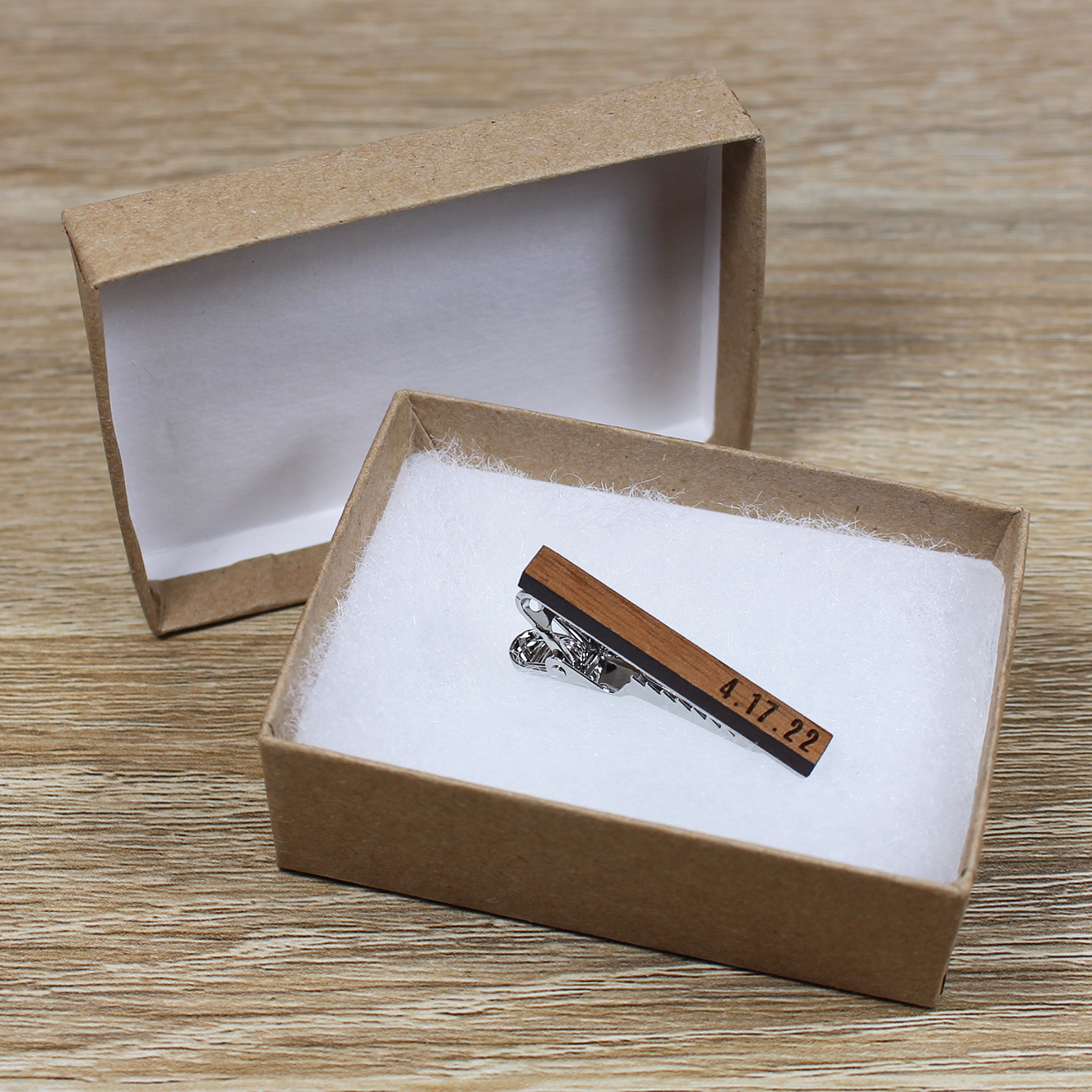 Groomsman Gear - Wholesale Tie Clip - Men's - Personalized Tie Clip | Walnut Wood3
