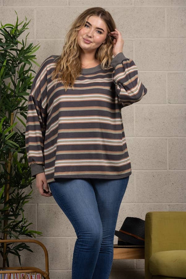 cinza LISTRAS CINZENTAS, COSTELETA, CONTRASTE PLUS SIZE para venda a revendedores na Faire1