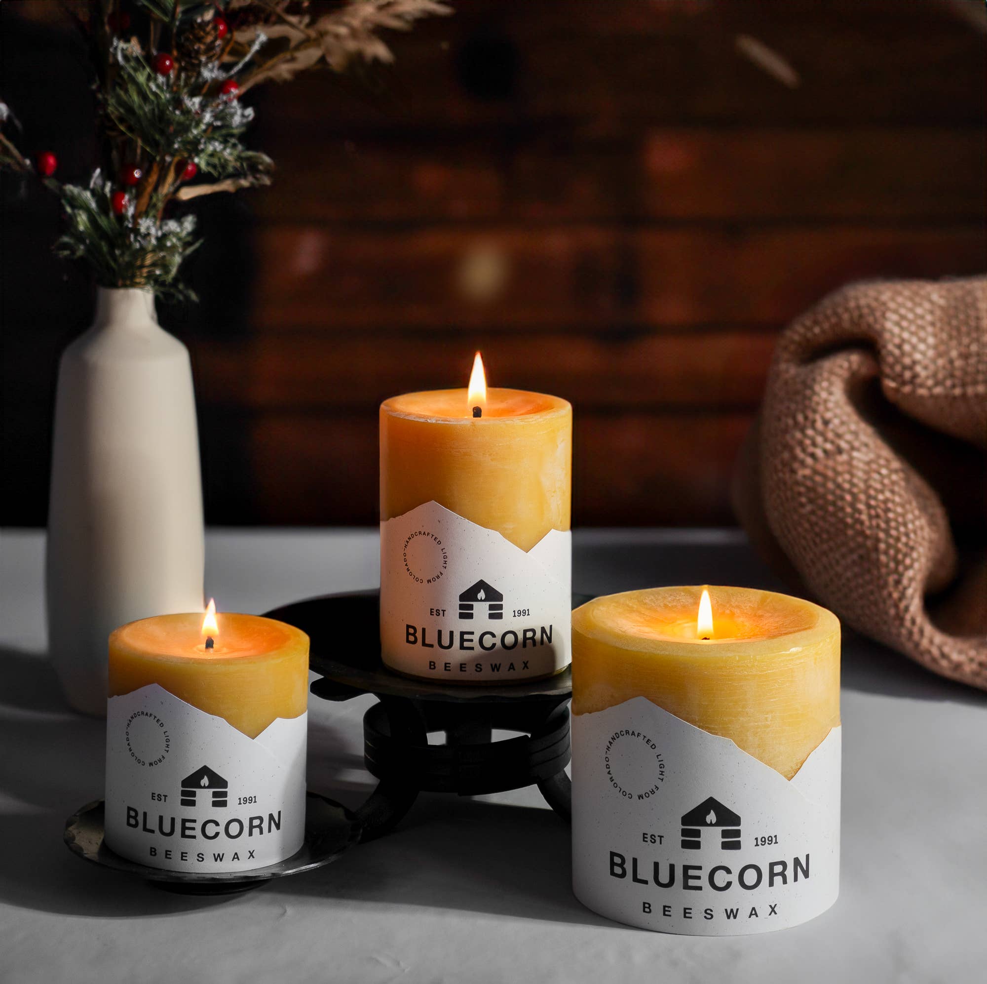 Bluecorn Candles - Vente Bougies piliers - Bougies Pilier en Cire d'Abeille Pure – Fait Main aux États-Unis17